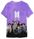Official Style BTS Group Name T-Shirt | Jin Suga J-Hope RM Jimin V Jungkook