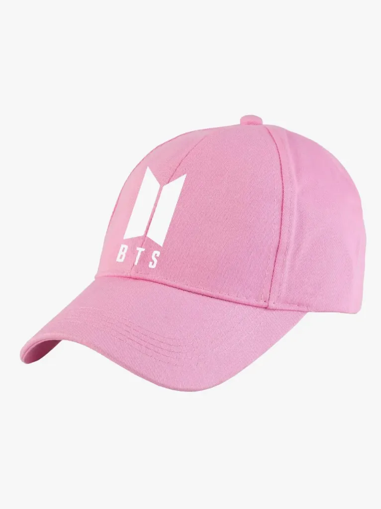 AICA BTS Cotton Cap - Pink, Adjustable Straps | BTS Korean Heart Gift