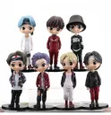 BTS Standing Action Figure- Miniature Toy Figure (Doll) Special Edition for Car Dashboard, Decoration, Cake, Office Desk & Study Table (Pack of 7) (Height- 16cm)