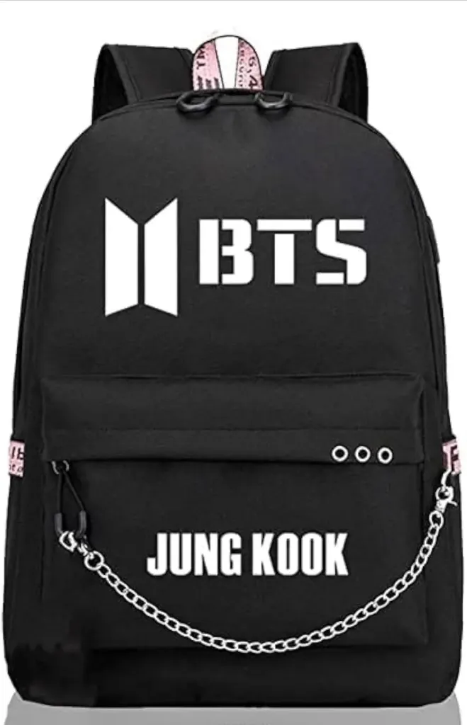 JUNGKOOK Korean KPop BTS Printed Women's & Girls Backpack | Best Small School & College Bag | Best Gift For BTS Fan lover